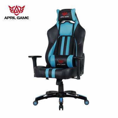 Synthetic High Quality Leather 180 Degrees Ergonomic Computer Gaming Chair Blue