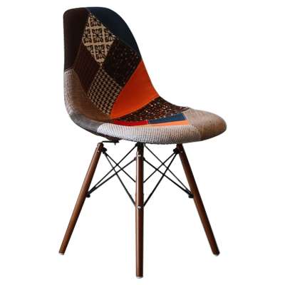 GY-4021 Best Sale Mid Century Modern Silla Fabric Seat Wood Legs Dinning Living Room Chair